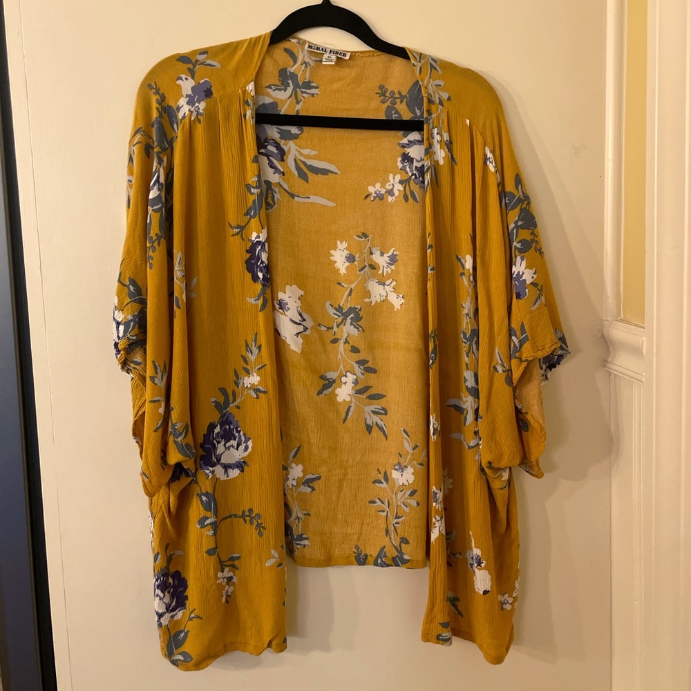 Yellow Kimono-cardigan xl